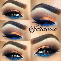 Types Of Eye Makeup, Extreme Make-up, Makeup Cantik, Makeup Looks For Blue Eyes, Mekap Mata, Eye Makeup Looks