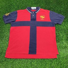 Vintage Ralph-Lauren Country Polo Shirt 2XL 26x30 Red Blue Embrace classic style with our vintage Ralph Lauren Country polo shirt in red and blue. Perfect for retro fashion lovers!  * Used condition  * Length is on the shorter side  * No rips/holes  * No stains  * Normal fading from washing VINTAGE SHIRT, RALPH LAUREN COUNTRY, POLO SHIRT, 2XL SIZE, RED BLUE SHIRT, VINTAGE RALPH LAUREN, CLASSIC POLO, 26X30 SHIRT, RETRO FASHION, DESIGNER STYLE 70347 Red Collared Polo Shirt With Graphic Print, Red Polo Shirt With Graphic Print, Retro Blue Polo Collar T-shirt, Red Graphic Print Collared Top, Red Collared Top With Graphic Print, Vintage Blue Polo Shirt, Retro Short Sleeve Cotton Polo Shirt, Vintage Blue Short Sleeve Polo Shirt, Retro Blue Short Sleeve Polo Shirt