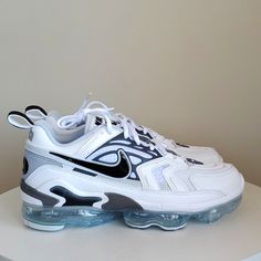 Nike Air Vapormax Evo Ct2868 100 Size M8 W9.5 Brand New (Display Only Left Shoe) With Original Box Shipping Same Day Or Next Day White Athleisure Custom Sneakers With Round Toe, White Custom Athleisure Sneakers With Air Max Cushioning, White Custom Sneakers With Cushioned Footbed For Light Sports, Custom White Sneakers With Cushioned Footbed For Light Sports, White Custom Sneakers With Cushioned Footbed, White Cushioned Running Shoes For Streetwear, White Custom Sneakers For Jogging, White Dynamic Custom Sneakers For Jogging, Dynamic White Custom Sneakers For Jogging