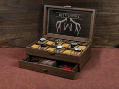 This men's watch case is well-designed and suitable for occasions such as weddings, birthdays, anniversaries, etc. Using high-quality wood and velvet lining to protect the watch from scratches and dust. Built in multiple compartments, suitable for storing multiple watches or jewelry. Whether it's a groomsman gift or a holiday surprise, it's the perfect choice. Product size: 3-Slot Watch Box: 20.5 * 12 * 8.5 6-Slot Watch Box: 39 * 12 * 8.5 TWO Layers 6 Slot: 34 * 12 * 13cm TWO Layers 12 Slot: 34 Luxury Men's Watch Accessories With Day-date Display, Personalized Watch Box For Men, Luxury Black Watch Accessories Box, Luxury Watch Box, Watch Box For Men, Mens Watch Box, Personalized Watch, Engraved Watch, Best Man Gift