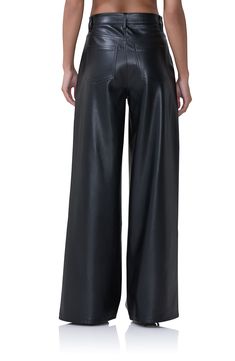 These wide-legged pants are cut from buttery faux leather that boasts all the luxe swagger of the real deal. Zip fly with button closure Front slant pockets; back patch pockets 100% polyurethane Machine wash, tumble dry Imported Faux Leather Wide Leg Pants, Leather Wide Leg Pants, Pleated Trousers, Christmas 2024, Trouser Pants, Leg Pants, Wide Leg Pants, Casual Pants, Leather Pants