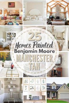 many different pictures with the words 25 homes painted in white