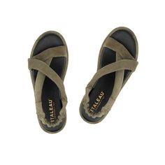 Zanita Sandals | Women’s Sandals | Italian Suede Sandals - Italeau Sporty Sandals, Sporty Sandal, Flatform Sandals, Footbed Sandals, Stiletto Shoes, Suede Sandals, Suede Material, Sandal Women, Back Strap