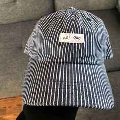 Brand New With Tags, Never Has Been Worn. It’s A Really Nice Huf Navy Striped Strapback Hat. Nyc Hotels, Strapback Hats, Navy Stripes, Gentleman, Really Cool Stuff, Accessories Hats, Blue White, Color Blue, Mens Accessories