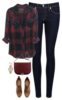 "Navy & deep red" by steffiestaffie ❤ liked on Polyvore featuring rag & bone/JEAN, H&M, Majorica and Michael Kors Mode Shoes, Best Style, Fall Winter Outfits, Outfits Casuales, Look Fashion, Ideas Style, Plaid Shirt, Autumn Winter Fashion