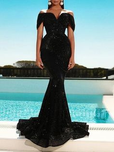 Black Evening Dress Elegant, Graduation Dresses Long, Cheap Prom Dresses Long, Evening Dresses With Sleeves, Evening Dress Floor Length, Elegant Prom Dresses, Sequin Evening Dresses, Red Evening Dress, Black Evening Dresses