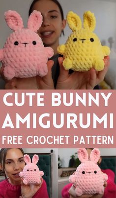 the crochet bunny amigurmi pattern is easy to make and looks adorable