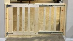 the inside of a house being built with wooden slats