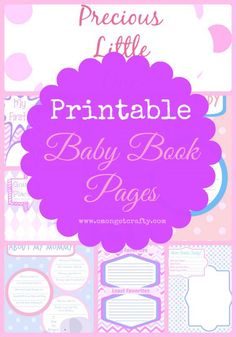 the printable baby book pages for precious littles