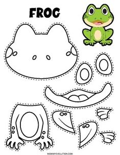 the frog is cut out and ready to be colored