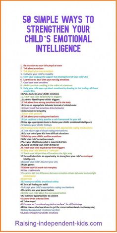 a poster with the words, 50 simple ways to straighten your child's emotions