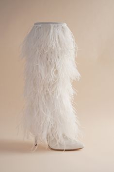 Introducing the Palms Boot in ivory, a dreamy boot adorned with ivory feathers all over. Built on our classic Palms Boot last making it incredibly comfortable. Brother Vellies, The Palms, Knee Boot, Fur Boots, Mens Socks, High Heel Shoes, Heeled Mules, Knee Boots, Me Too Shoes