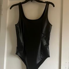 Faux Leather, Never Worn Chic Faux Leather Party Bodysuit, Forever 21 Chic Party Bodysuit, Forever 21 Chic Bodysuit For Party, Chic Forever 21 Bodysuit For Party, Chic Party Bodysuit By Forever 21, Leather Bodysuit, Forever 21 Tops, Forever 21, Faux Leather