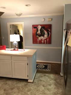 the kitchen is clean and ready to be used as a living room or dining area