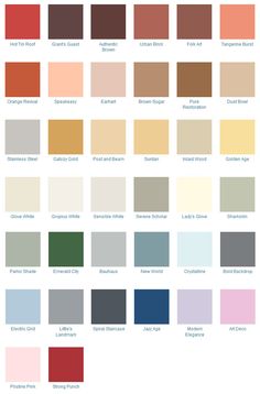 the color scheme for an art deco room is shown in this page, with different colors and