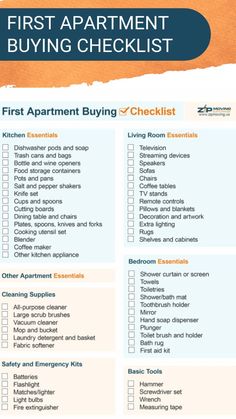 the first apartment buying checklist