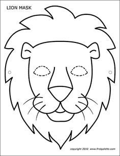 a lion mask with the outlines cut out