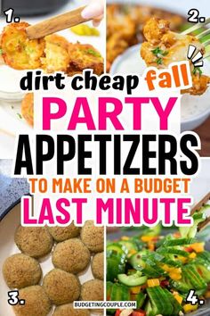 different party appetizers to make on a budget last minute