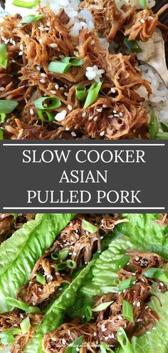 Pork Shoulder Roast Crock Pot, Pork Loin Recipes Slow Cooker, Crockpot Pork Shoulder, Asian Pulled Pork, Slow Cooker Pork Shoulder, Pork Roast Crock Pot Recipes, Asian Pork Recipes, Crockpot Pork Loin, Slow Cooker Asian