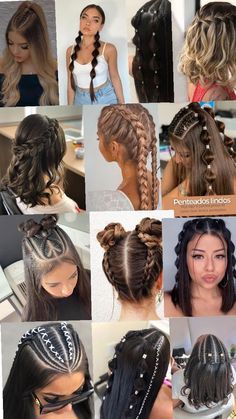 ideias e inspirações de penteados bonitos e fáceis. Hair Braiding Tool, Cute Hairstyle, Athletic Hairstyles, A Best Friend, Casual Hairstyles, Hair Braiding, Lol League Of Legends, Easy Hairstyles For Long Hair