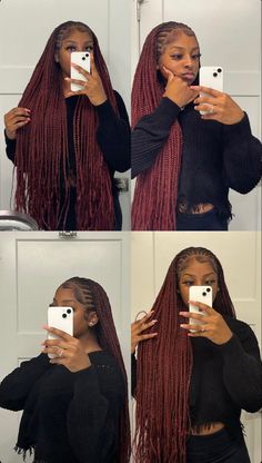 425 Braiding Hair Color, Nails Inspiration Black Women, Big Box Braids Styles, Flicks Hair, Braiding Hair Colors, Braids Styling, Hair Inspired, Aesthetic Hairstyles