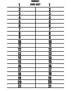 a table with numbers and times for each item in the table, which is numbered