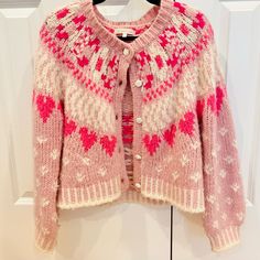 Great Sweater For Fall And Winter! In Great Condition, Only Worn A Couple Times. Alpaca Patterned Sweater Grandma Core Aesthetic, Heart Cardigan, Patterned Sweater, Grandma Core, + Core + Aesthetic, Pattern Sweater, Couple Time, Fall And Winter, Alpaca