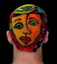 Tattoo Alien, Weird Hair, Hair Dye Ideas, Hair Tattoo, Dye Ideas, Hair Tattoos, Cute Cuts, Buzz Cut