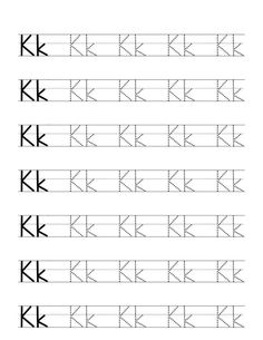 the letter k worksheet for handwriting