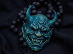 👹Material : Premium Recine Beads:  Lava Stone Our masks are entirely handmade and hand-painted, with a production method that utilizes resin printing. Our mask sets them apart from other masks made with plastic, PLA etc. and chemical materials, which have texture or material defects. It is of very high quality and suitable for wear. If you wish, colors can be personalized and changed, please do not hesitate to specify. 📦Shipping & Delivery - Free Shipping delivery will be with USPS, DHL, Fedex Masque Hannya, Oni Maske, Jewelry Japanese, 3d Necklace, Resin Printing, Oni Mask, Necklace Gothic, Art Japonais, Lava Stone