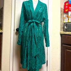 Brand New Can Be Dressed Up For A Night Out Or Just Casual Perfect For The Up Coming Fall Season *Feel Free To Make An Offer!* Green Fitted Outerwear For Daywear, Green Lace, Trench Coats, Fall Season, Trench Coat, Night Out, Dress Up, Jackets & Coats, Jackets For Women