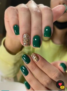 Nails St Patrick, Nail Sculpting, Color Block Nails, Wow Nails, Squoval Nails, Graduation Nails, Glitter Gel Nails, Short Acrylic Nails Designs, Nail Designs Glitter