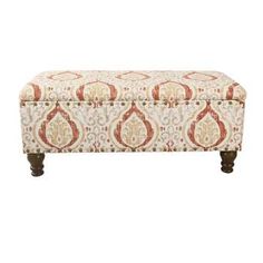 Carolina Tufted Bench With Nailhead Trim Cream - Homepop: Upholstered Ottoman For Bedroom, Indoor Furniture : Target Long Storage Bench, Ottoman For Bedroom, Entryway Bench With Storage, Large Storage Bench, Tufted Storage Bench, Entryway Bench Storage, Medallion Print, Tufted Bench, Upholstered Storage Bench