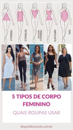 5 Tipos de corpo feminino | Blog da Kitbox | Estilos de vestir mujer, Moda de vestir de mujer, Tipos de estilos moda Triangle Body Shape Fashion, Rectangle Body Shape Outfits, Triangle Body Shape Outfits, Inverted Triangle Outfits, Triangle Body Shape, Fashion Vocabulary, Fashion Illustration Dresses, 2020 Trends, Fashion Inspiration Design