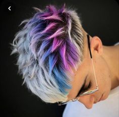 Short Hair Men, Boys Colored Hair, Dyed Hair Men, Mens Hair Colour, Hair Color Crazy, Men Hair Color, Haircut And Color, Colorful Hair