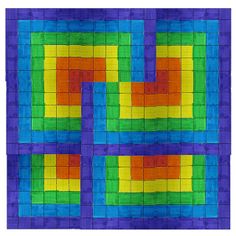 a colorful piece of art that looks like it is made out of squares