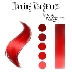 red hair is shown with different shades and colors for the hair color scheme on this page