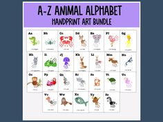 Animals Alphabet Handprint art for kids.  Alphabet Handprint Craft for Preschool offers 26 cute animal handprint designs perfect for toddlers, pre-k classes, and babies to make as gifts or for keepsakes. What's Included: 1 file- 1 pdf page with a link to access your handprint templates. 52 pages total. How to Use: 1. Download: Once your purchase is confirmed, download the file directly to your computer. 2. Print: Print at home or at a local print shop like Costco, Walgreens, or Staples. 3. Creat Alphabet Handprint Art, Handprint Alphabet, Craft For Preschool, Animals Alphabet, Diy Preschool, Handprint Craft, Alphabet Book, L Alphabet, Handprint Art