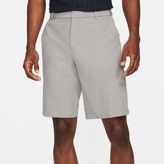 Whether he's out on the green or running errands, he'll love the comfortable fit of these men's Nike Dri-FIT golf shorts. Click on this MEN'S GUIDE to find the perfect fit and more! FEATURES Dri-FIT technology helps keep you dry and comfortable Stretchy woven construction Zipper closure V-notch in the back of the waistband provides extra stretch Tacky waistband helps keep your shirt tucked in 2 side pocketsFIT & SIZING 10.5" inseamFABRIC & CARE Polyester, elastane Machine wash Imported Size: 30. Casual Nike Golf Bottoms, Classic Sports Bottoms, Golf Trip, Women's Headwear, Shirt Tucked In, Mens Gloves, Junior Outfits, Nike Dri Fit, Mens Bottom