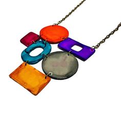 Save 20% on your order when you subscribe- https://www.mailchi.mp/b4b63543aa8d/sassysachaColorful Statement Necklace for Women, Geometric Bib NecklaceAdd a bold pop of color to your day with this handcrafted necklace : )Both the necklace and earrings shown were handmade from polymer clay and painted with vibrant alcohol inks. The set is lightweight and nickle free making it perfect for daily wear. The necklace features a unique mix of interconnecting shapes and colors and measures approximate 4