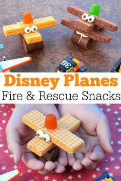 the disney planes fire and rescue snacks are made out of waffles