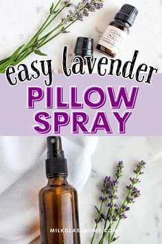 Trying to get a good night's rest? This DIY lavender pillow spray is made from lavender essential oil and alcohol, and will do the trick! Lavender Sleep Spray, Linen Spray Recipe, Diy Linen Spray, Lavender Room Spray, Lavender Pillow Spray, Essential Oil Spray Recipes, Room Spray Recipe, Lavender Sleep, Lavender Linen Spray