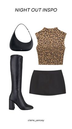 Animal Print Night Outfit, Ootd Style, Going Out Outfits, Fashion Aesthetic, Animal Prints, Night Outfits, Steve Madden, Outfit Of The Day, Style Fashion