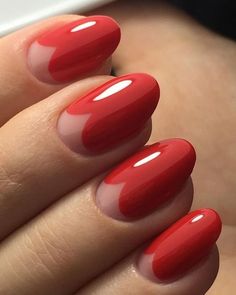 Short New Year's Nails in Red for 2024: 15 Festive Ideas - thepinkgoose.com Moon Manicure, Nails 2018, Red Manicure, Vintage Nails, Red Nail Designs, Super Nails, Her Nails, Red Nail, Nails Polish