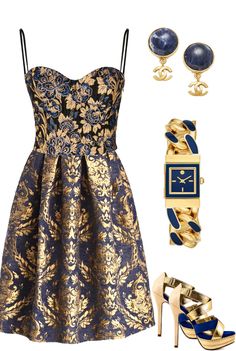 Blue & Gold Soul Outfit | ShopLook