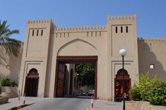 an entrance to a building in the desert