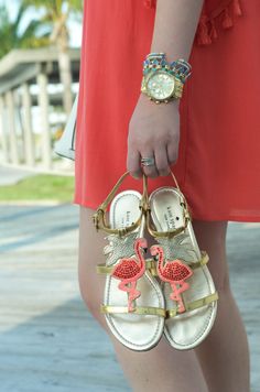 Flamingo Sandals Theme Outfit Ideas, Flamingo Shoes, Flamingo Outfit, Flamingo Fashion, Fancy Flamingo, Latest Summer Fashion, Flamingo Theme, Fancy Things, Types Of Stitches