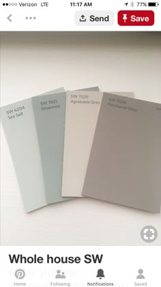 three different shades of paint are on the same page, and one is white with gray