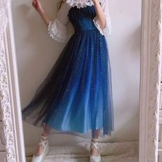 Women's Dresses · KOSMUI · Online Store Powered by Storenvy Moda Medieval, Long Blue Dress, Skirt Maxi, Fantasy Dress, Strappy Dresses, 여자 패션, Fesyen Wanita, Fancy Dresses, Dream Dress