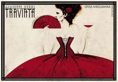 a woman in a red dress holding a wine glass with the word trivia on it